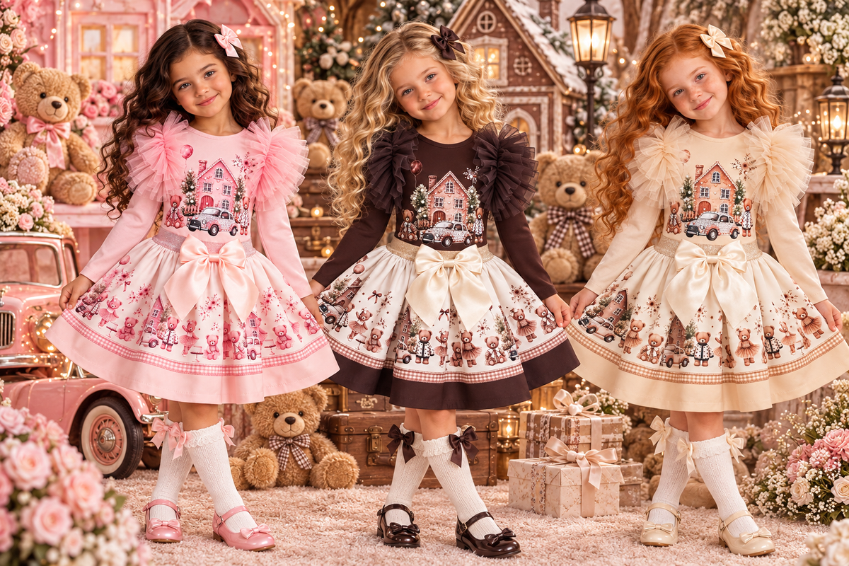 Chocolate bear skirt set