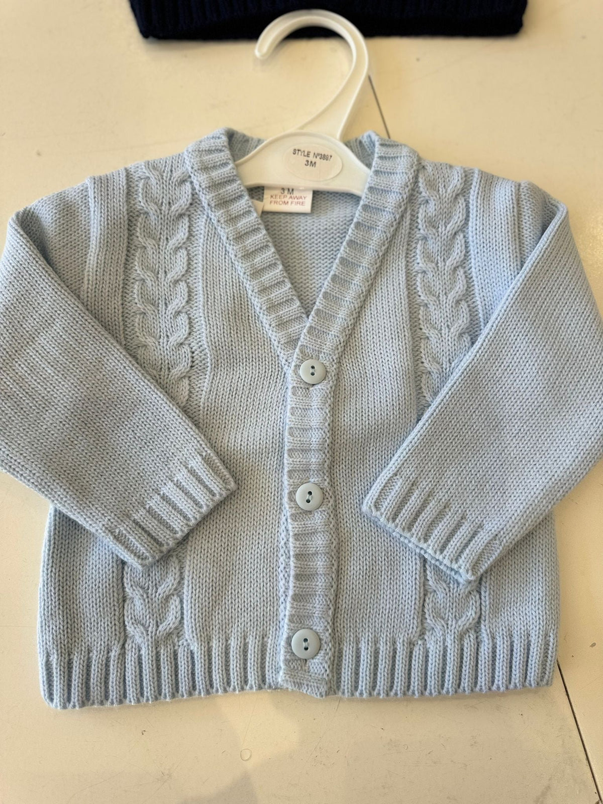 Baby blue boys cardigan