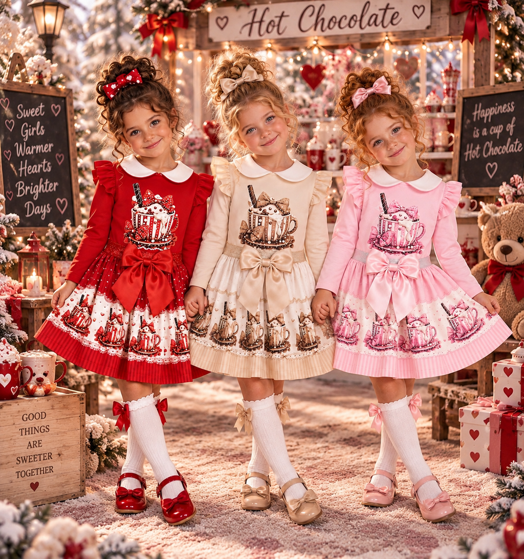 Beige sweet coffee skirt set