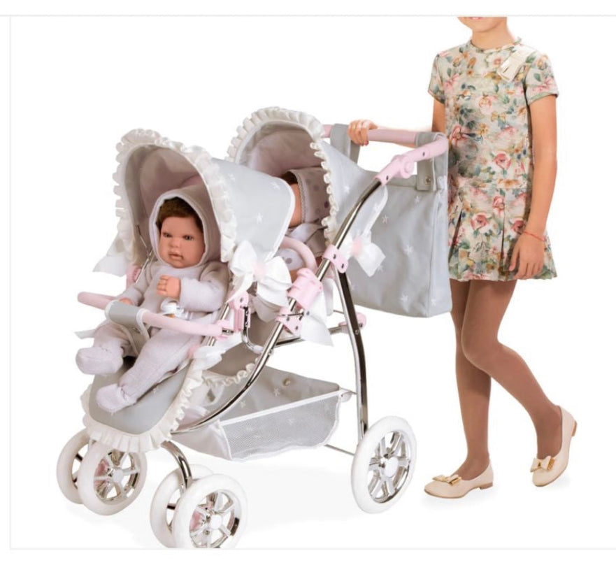 Arias double twin pram Age 4 to Age 9