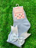 Baby blue ankle sock