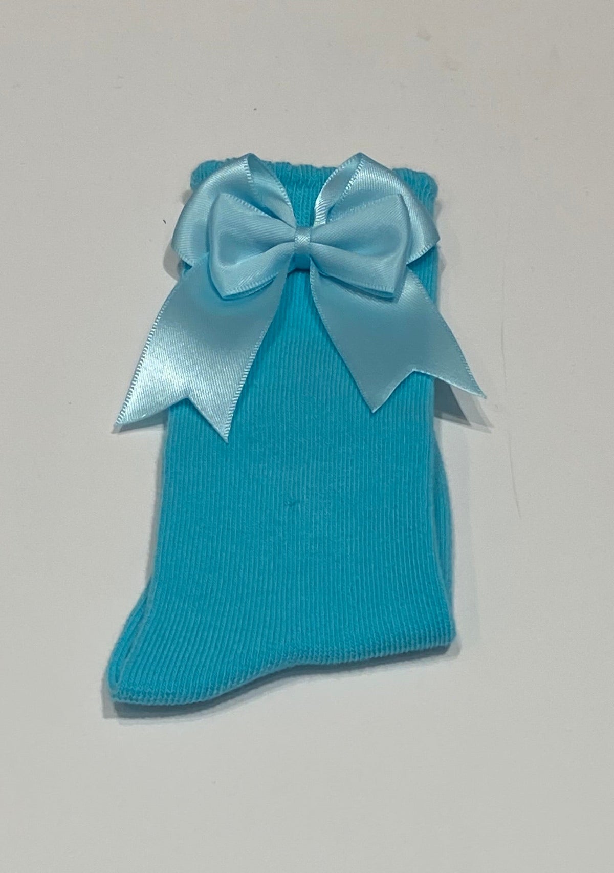 Aqua bow socks